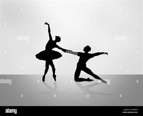 Ballet dancer in silhouette dancing Stock Photo - Alamy