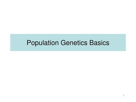 Image result for Population Genetics Basics