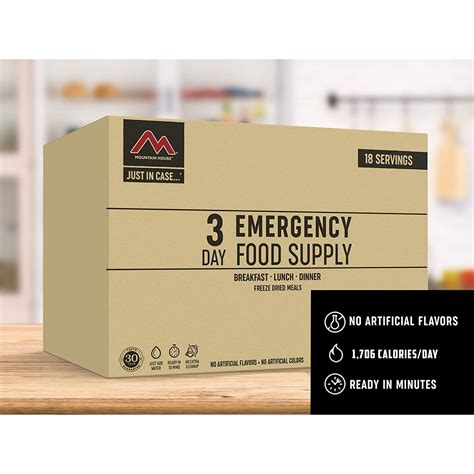 Mountain House 3-Day Emergency Food with 18 Servings | Ubuy India