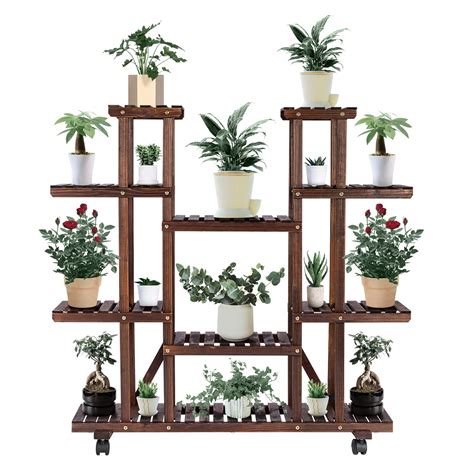 Buy VIVOSUN Stand Indoor Shelf, 9 Tiers 17 Potted Wooden Flower Holder ...