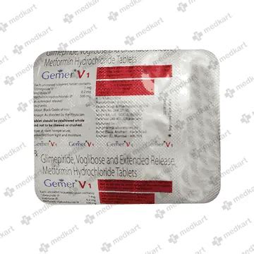 GEMER V 1MG TABLET 15'S Price, Uses, Side Effects & Substitutes | Medkart