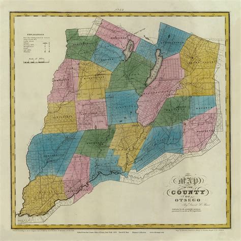 Otsego County New York 1829 - Burr State Atlas - OLD MAPS