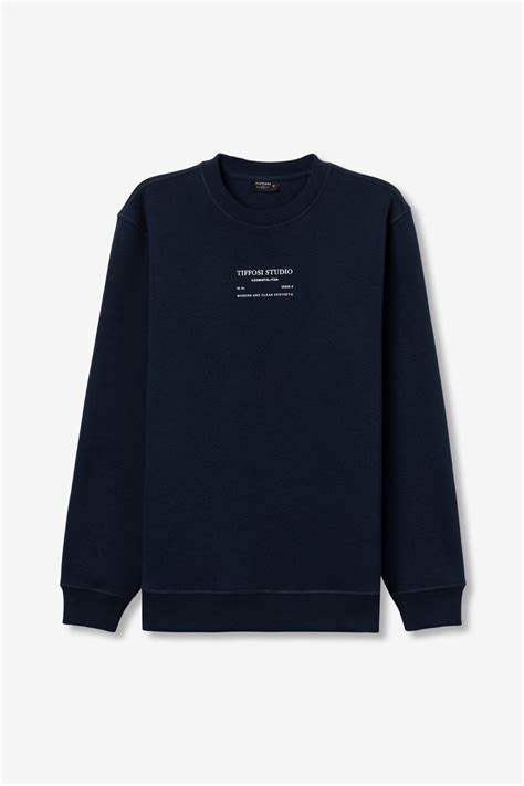 Navy Blue Sweatshirt - 10066114_793 - Tiffosi