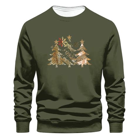 WXLWZYWL Holiday Sweatshirts Men Regular Crew Neck Long Sleeves Loose ...