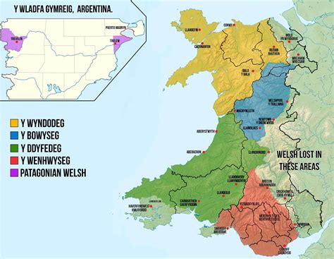 Welsh linguistic areas | Map, Infographic map, Medieval life