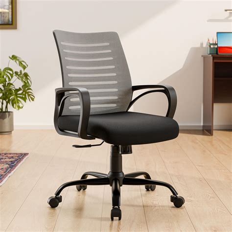 GODREJ INTERIO Prime Full Back Chair, Knitted Fabric, Office Adjustable ...