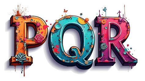 P Q R Graffiti Lettres murales Alphabet Lettres d'art urbain de la rue ...