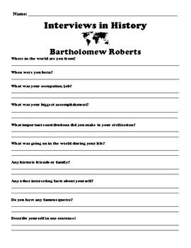 Historical Interview Worksheet 的图像结果