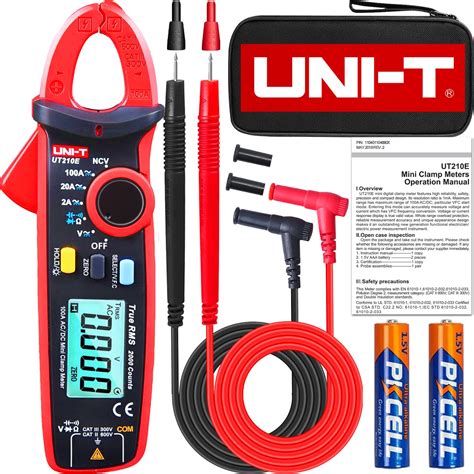 UNI-T UT210E Mini Digital Clamp Meter T-RMS 2000 Counts Voltage ...
