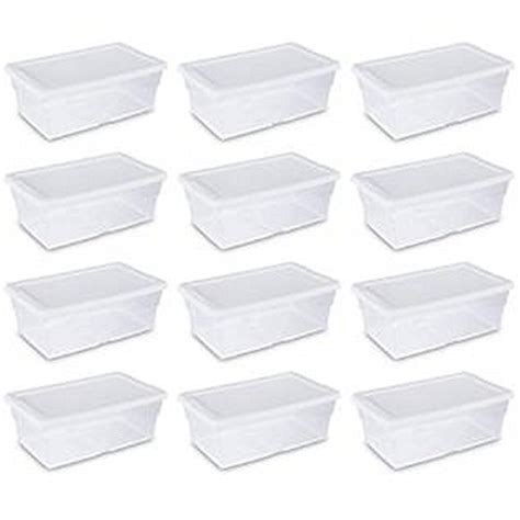 STERILITE Storage Box 13.5" X 8.3" X 4.8", 6 Qt. Clear - Pack of 12 ...