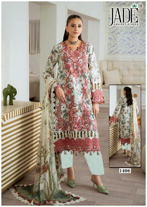 JADE BIN SAEED VOL 14 WHOLESALE PURE HEAVY LAWN COTTON PAKISTANI STYLE ...