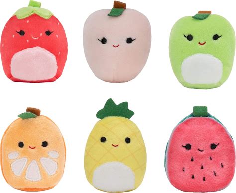Buy Squishville by Squishmallows Mini Plush Fruit Squad, Six 2” Soft ...
