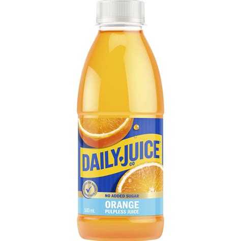Calories in Daily Juice Orange Juice Pulp Free calcount