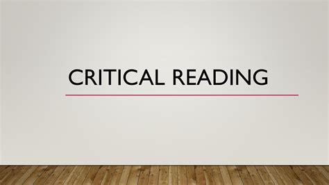 Image result for Critical Reading Definition