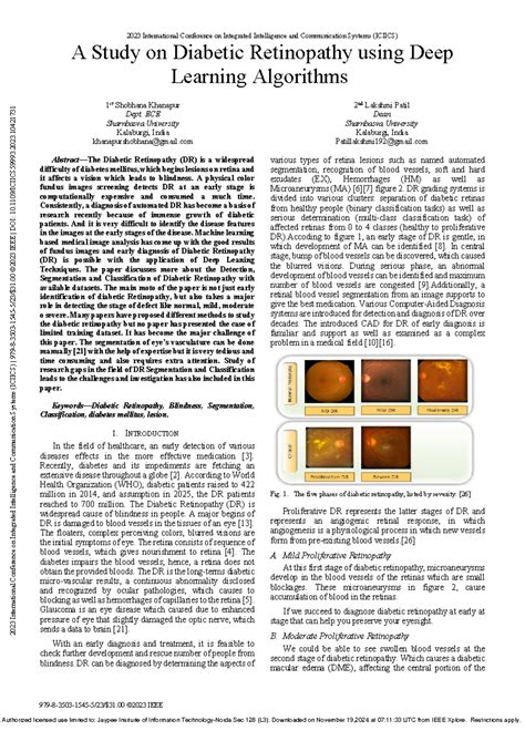Deep Learning Approaches for Diabetic Retinopathy Detection (ICIICS ...