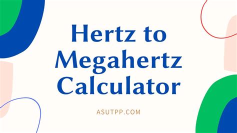 Hertz En Megahertz : Rechner für die Umwandlung von Hertz in Megahertz ...