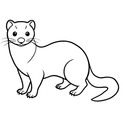 A drawing of a cat that has a white background | Premium Photo