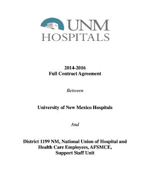 NM UNM Hospitals Full Contract Agreement 2014-2026 - Fill and Sign ...