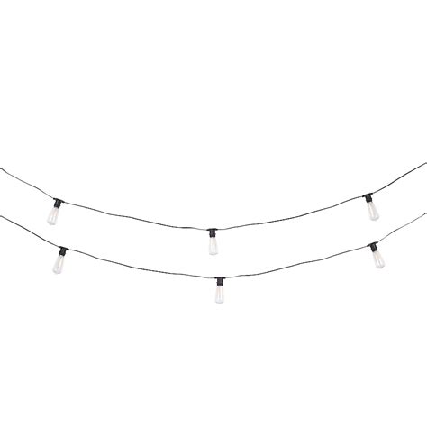 Harbor Breeze 21-ft Solar Brown Outdoor String Light with 10 White LED ...