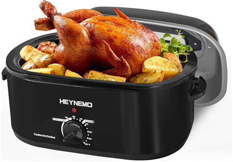 HEYNEMO 26 Quart Electric Roaster, 1450W Roaster Oven with India | Ubuy