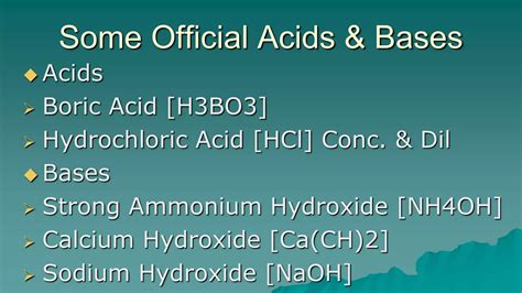 Chapter No 1 : Acids, Bases and Buffers | PPTX