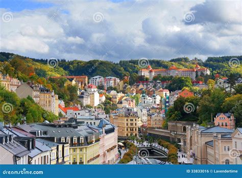 Autumn View of Karlovy Vary (Karlsbad) Stock Photo - Image of health ...