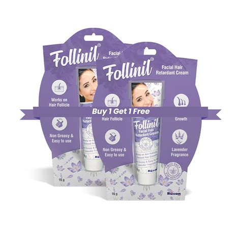Rusan Follinil® : Facial Hair Retardant Cream (Small 15g) | Pain Free ...
