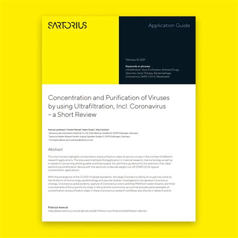 Concentration and Purification of Viruses by Using Ultrafiltration ...