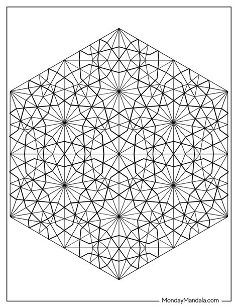 20 Geometric Coloring Pages (Free PDF Printables)