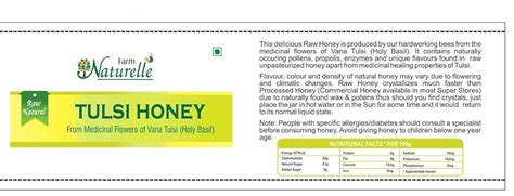 Buy Farm Naturelle Tulsi Flower Honey - 100 % Pure Raw & Natural - 400 ...