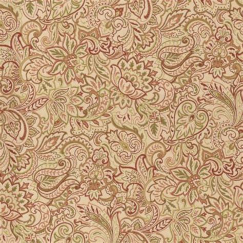 Tuscan Paisley Rust Sunbrella® Performance Fabric by the Yard | Ballard ...