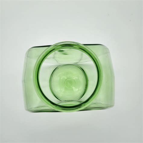 RARE Uranium Green Depression Glass Fish Bowl Standard Design 1930s | #4608601104
