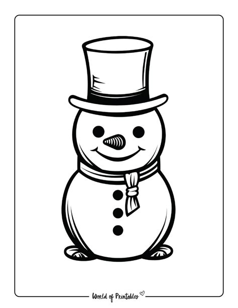 Snowman Coloring Pages - World of Printables