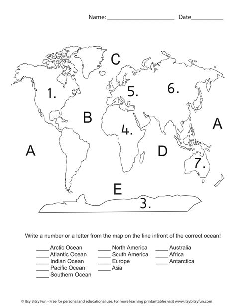 38 free printable blank continent maps – Artofit