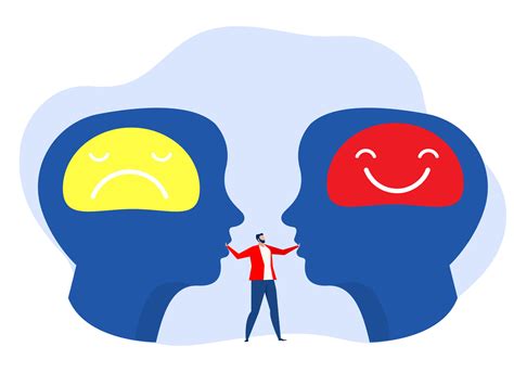 Optimistic Attitude Positive or negative reaction concept vector 13989558 Vector Art at Vecteezy