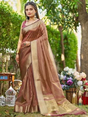 Brown Saree - Buy Stylish Brown Colour Sarees Online | Karagiri