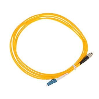 3 Meters Single Mode Simplex Fiber Optic Drop Wire Cables FC-LC Yellow ...