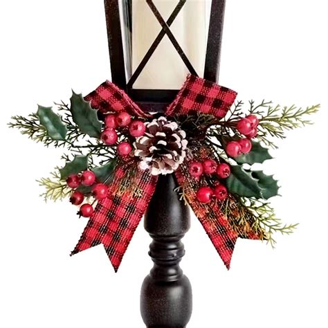 LED Metal Lamp Post with Lantern 23in | Homespun Holiday | Christmas ...