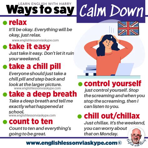 Calm Down Synonym
