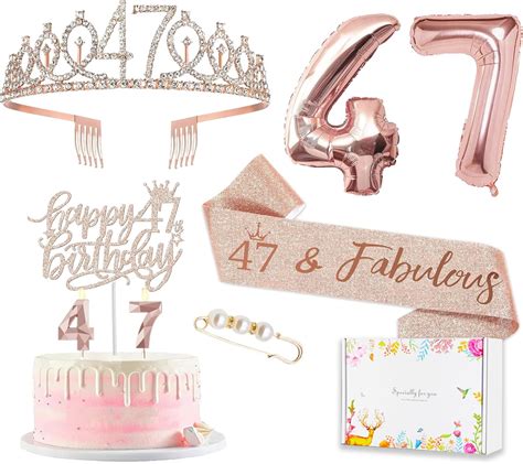 Amazon.com: 47th Birthday Decorations for Her Women, Including 47 year ...