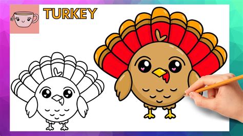 Turkey Drawing Easy Cute at Donna Hildebrant blog