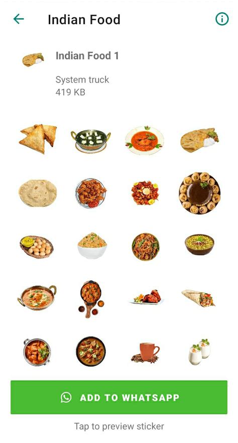 Descargar y ejecutar Indian Food Stickers gratis en PC