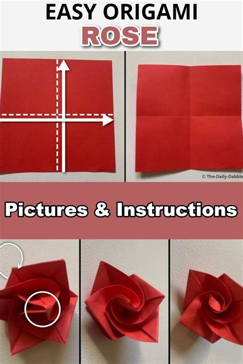 Image result for Origami Rose Tutorial
