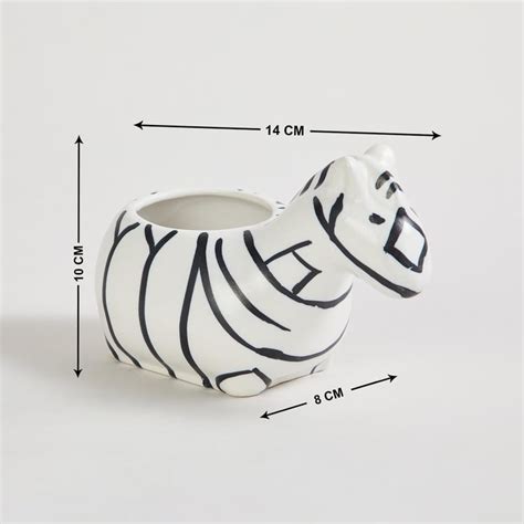 Buy Malta Ceramic Zebra Planter from Home Centre at just INR 199.0
