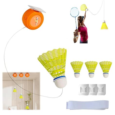Kidology Hanging Badminton Self-Training Kit (3 Shuttles & 1 Trainer ...