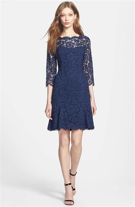 Main Image - Eliza J Lace Fit & Flare Dress (Regular & Petite) | Fit ...