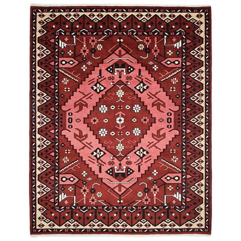 Solo Rugs Tribal 3 x 5 (ft) Knotted Wool Rust Rectangular Indoor Tribal ...