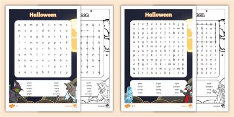 Halloween Word Search - Games and Activities