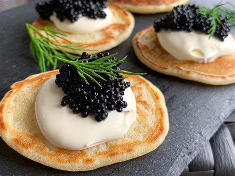 Caviar & Homemade Blini with Crème Fraîche | Recipe | Creme fraiche ...