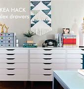 Image result for IKEA Alex Drawer Corner Desk Hack